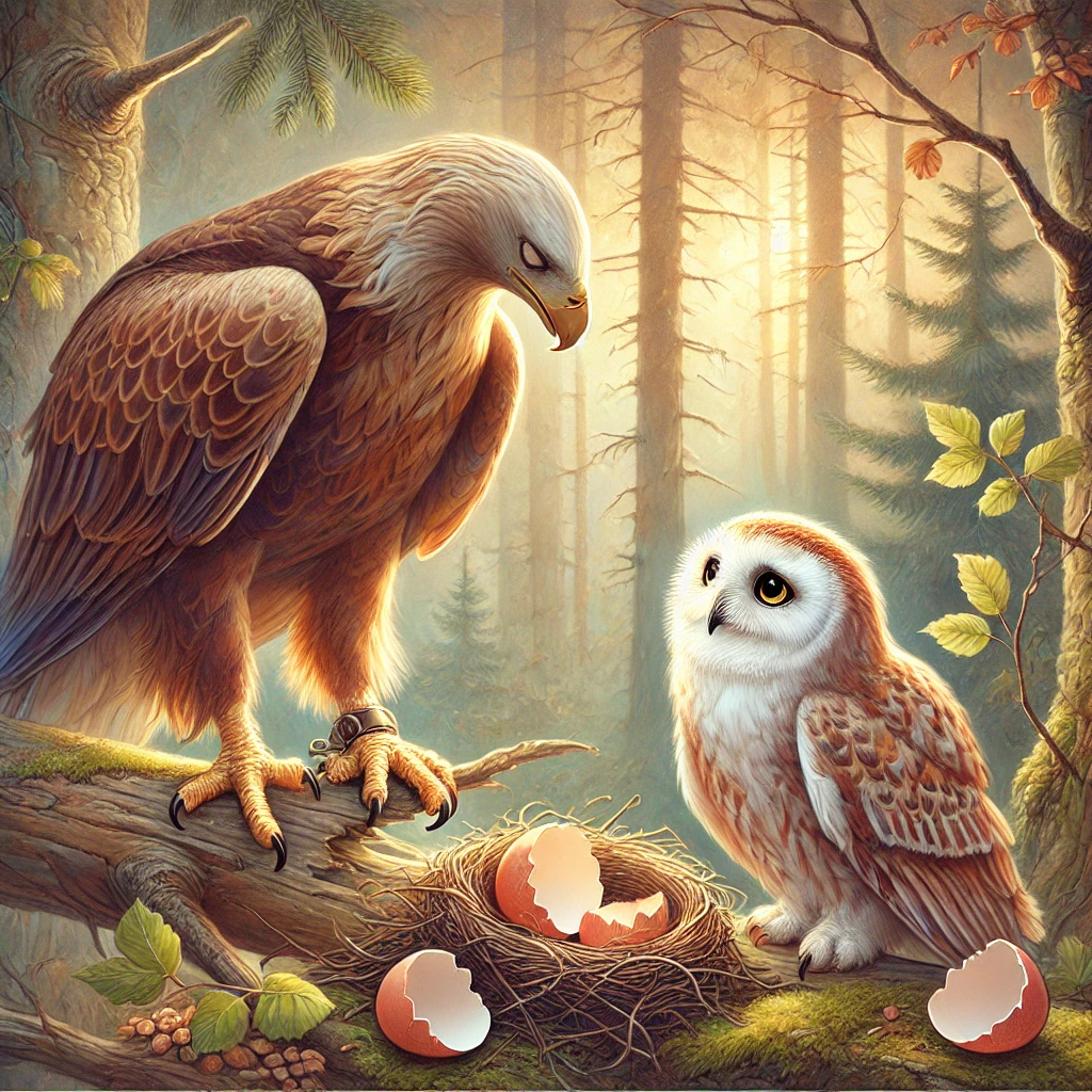 A Coruja e a Águia: Uma Fábula Sobre Aparências e Mal-Entendidos